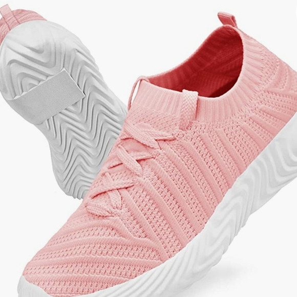 Shoes - NEW sock-like pink running shoes size 8.5(39)